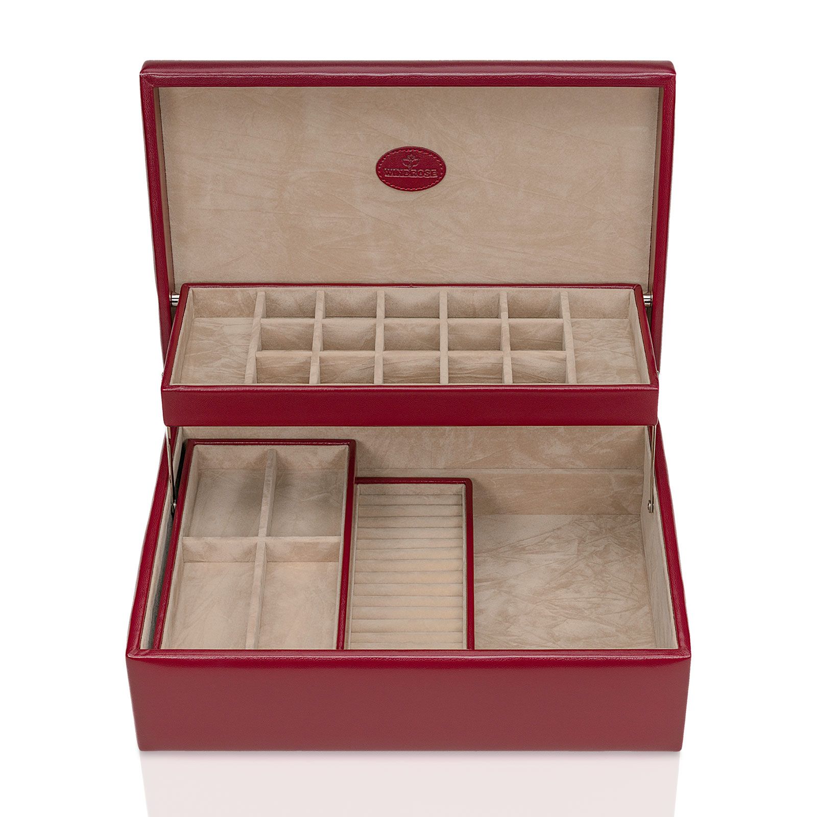 Windrose Charmbox 2 inserts Merino - Red