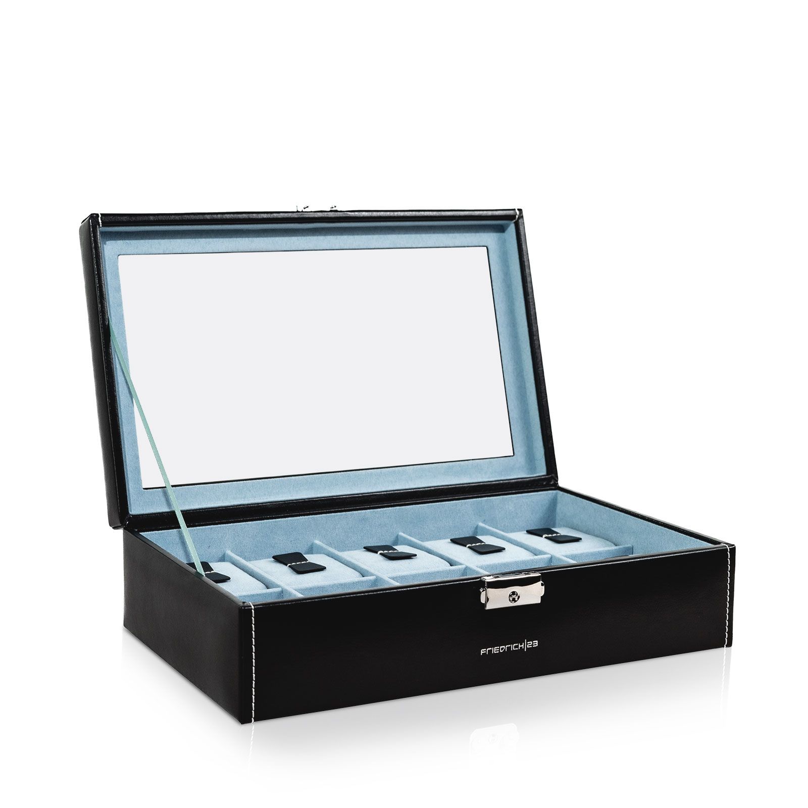 Friedrich23 Watch Case Bond for 10 Watches with Window - Black