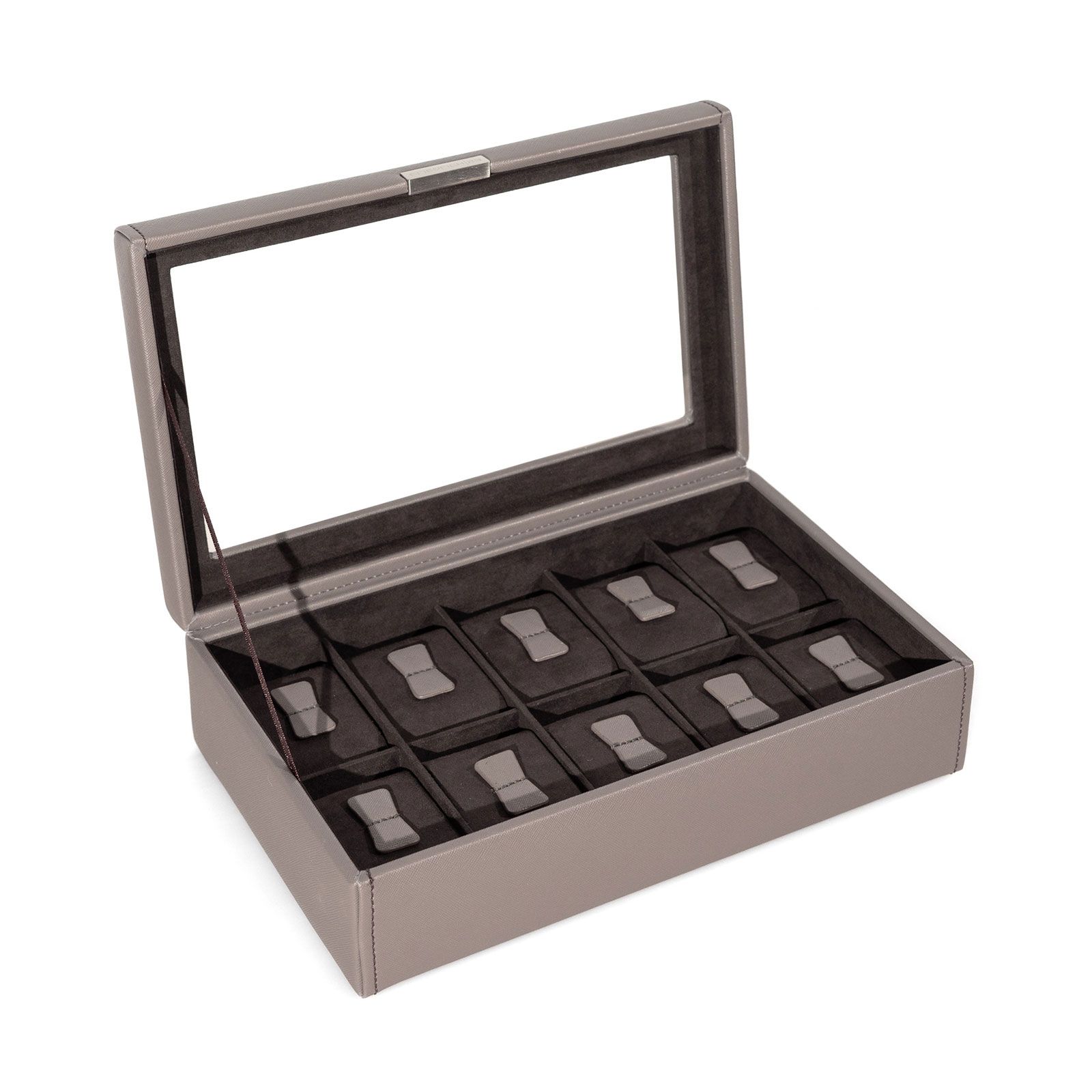 Friedrich23 Watch Case Bond Cross Grain for 10 Watches - Taupe