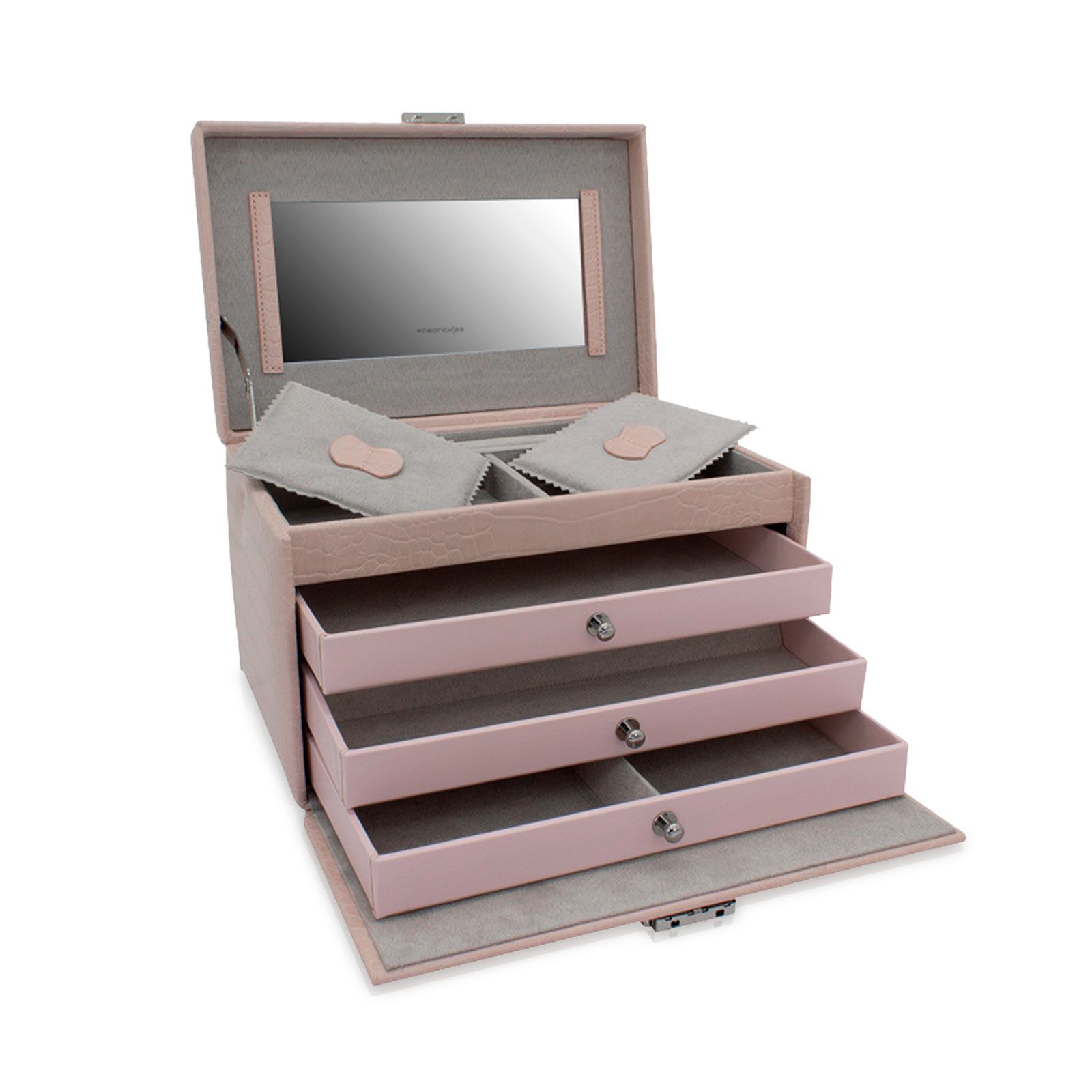 Friedrich23 Croco Jewellery Case - White