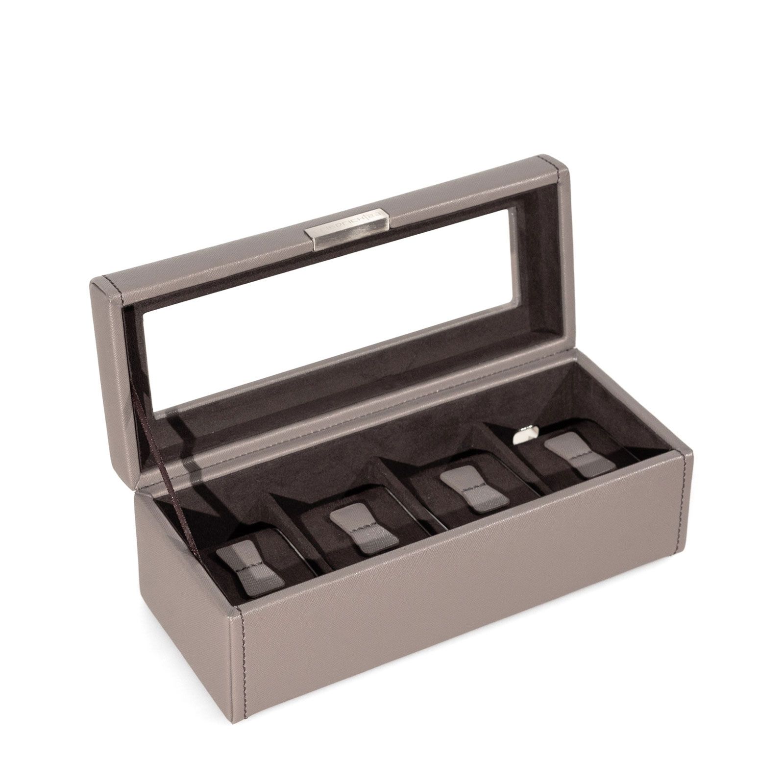 Friedrich23 Watch Case Bond Cross Grain for 4 Watches - Taupe