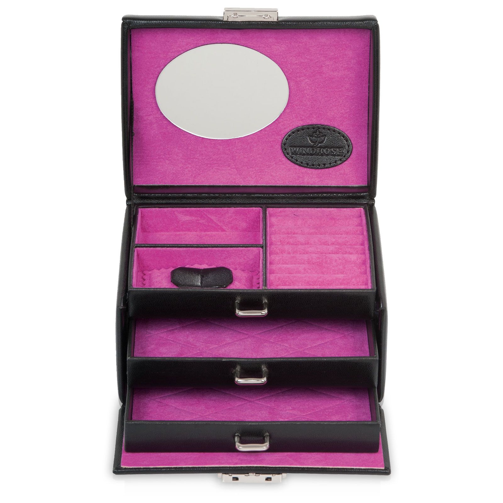 Windrose Jewelry Box Merino Moda - Black S