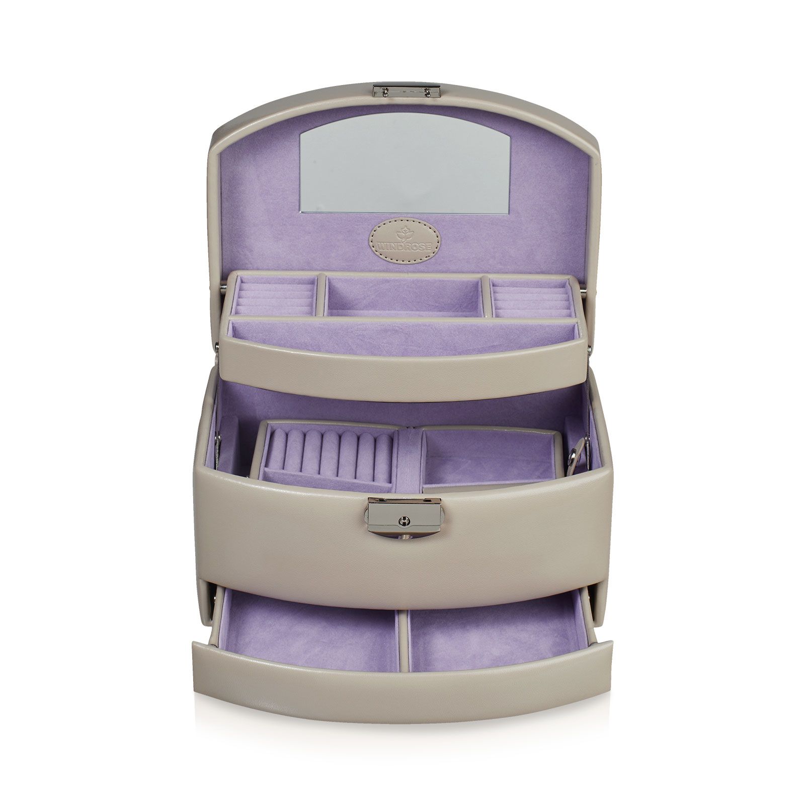Windrose Automatic jewelry case Merino Moda - Beige