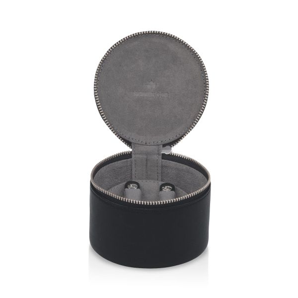 Small jewelry case round Nappa