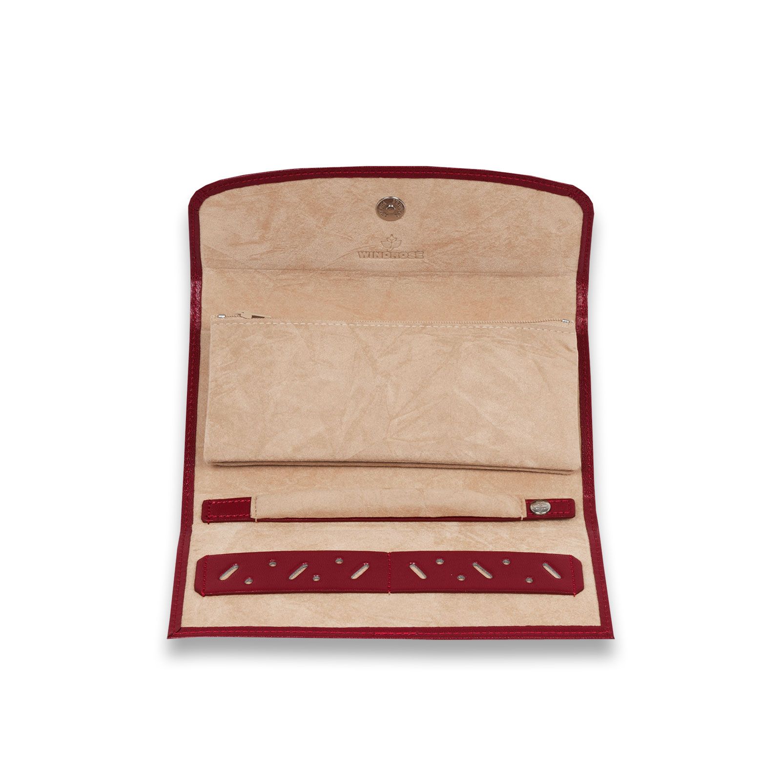 Windrose Jewelry Case Merino - Red