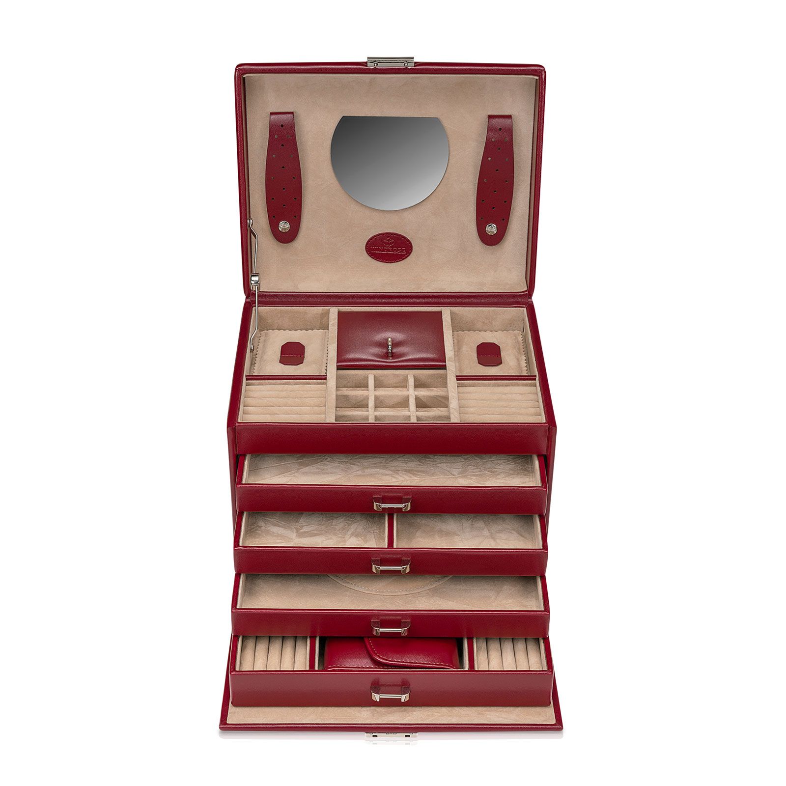 Windrose Jewelry Box Merino 13 - Red