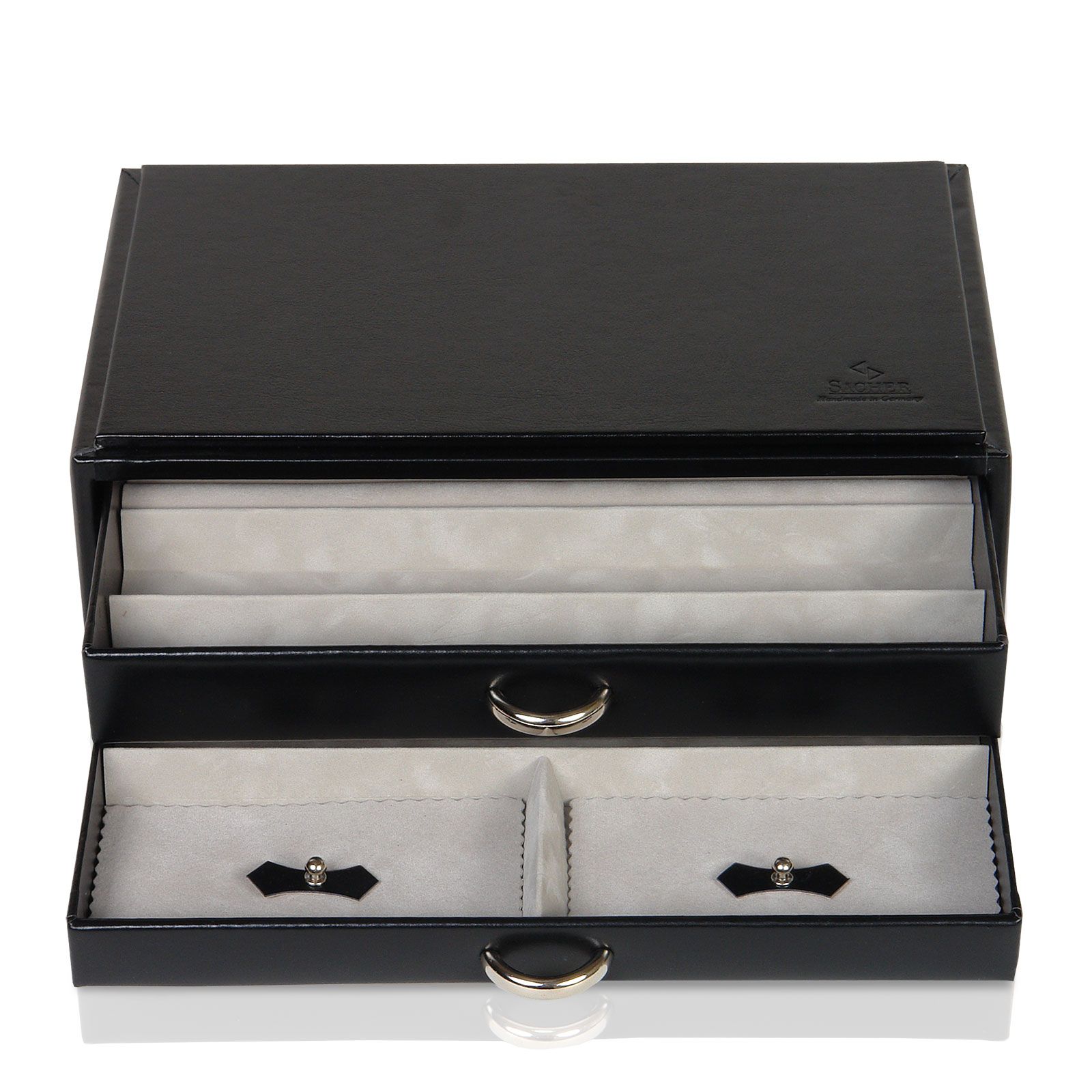 Sacher Jewelry Box Vario / Necklace & Ring Box - Black