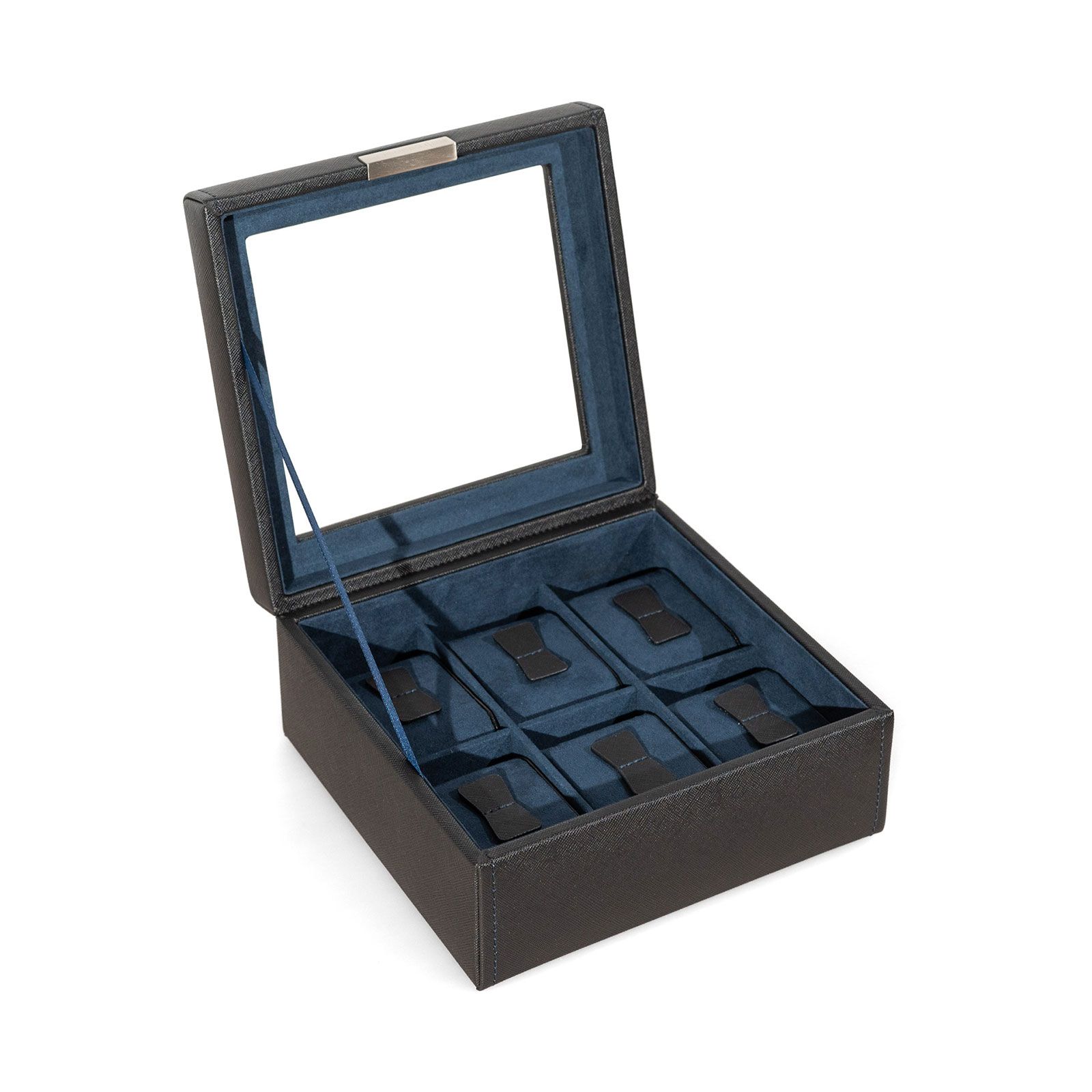 Friedrich23 Watch Case Bond Cross Grain for 6 Watches - Black