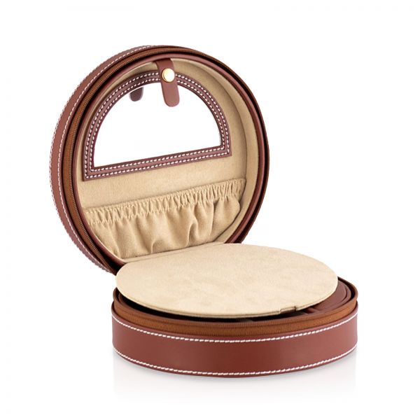 Jewelry Box Cordoba Leather With Mirror