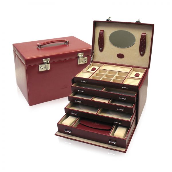 Jewelry Box Merino 8 - Red