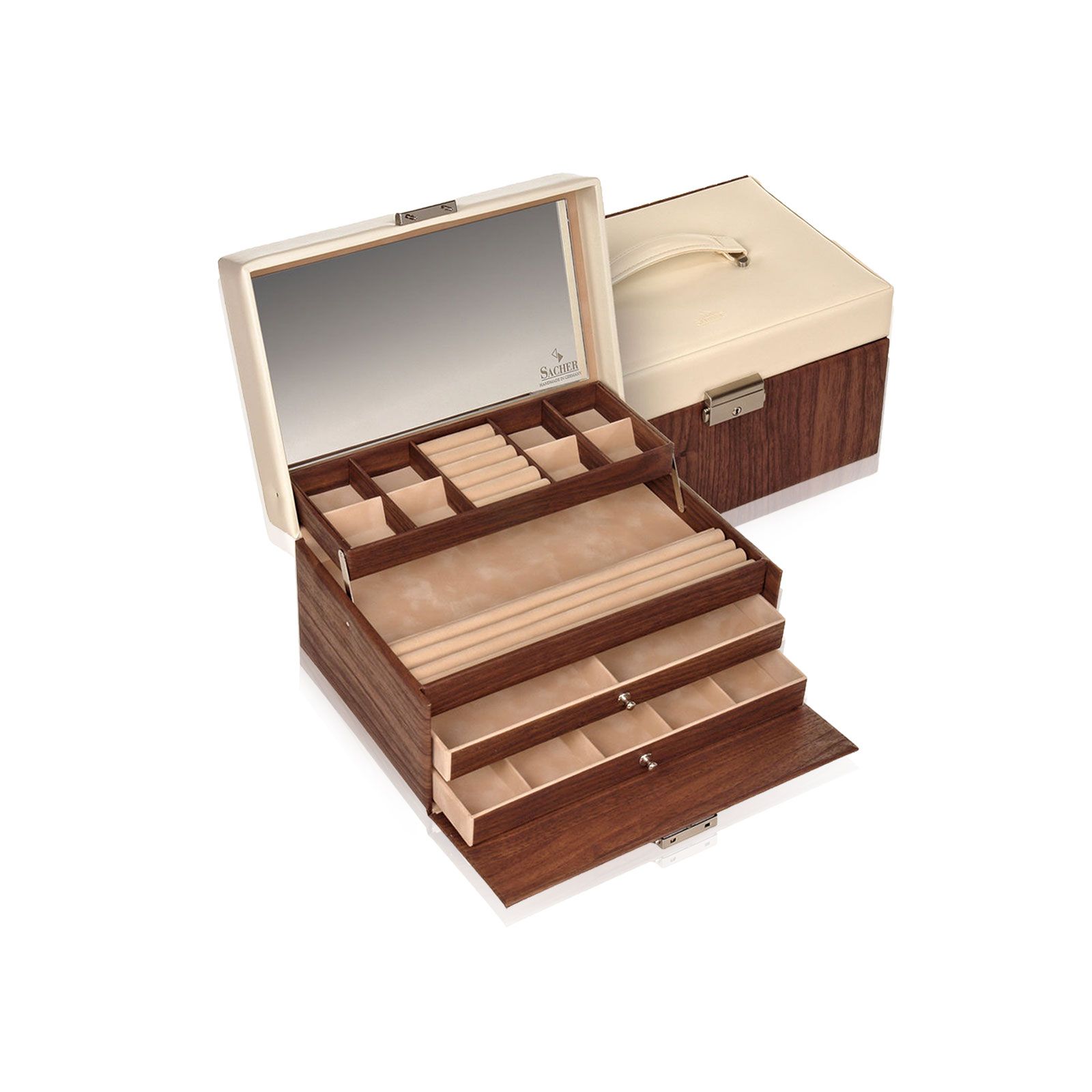 Sacher Jewelry Box Jette - Brown/White