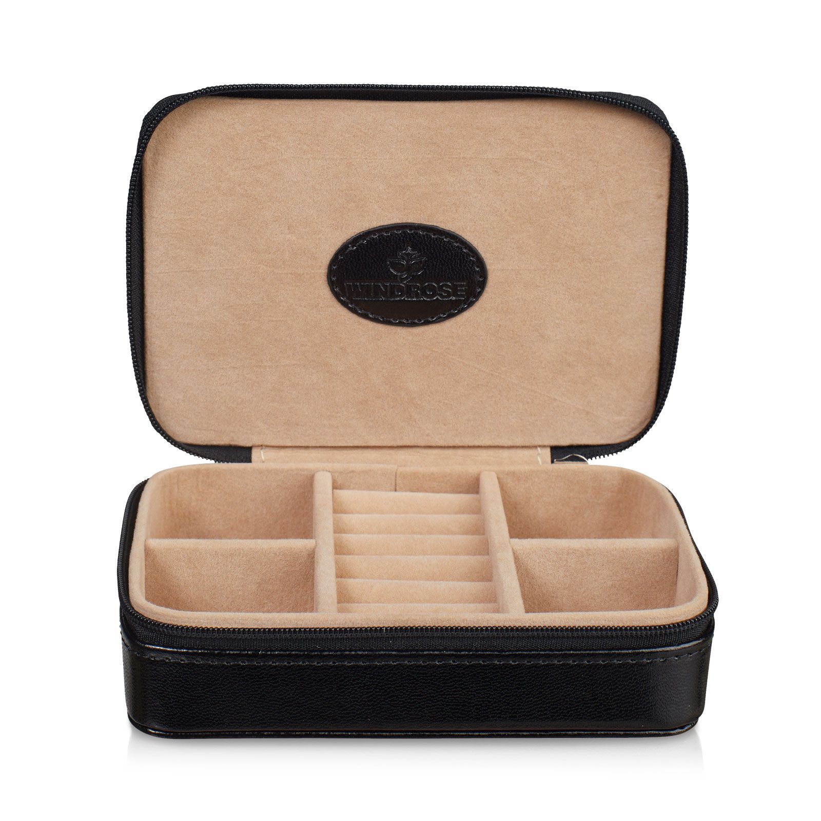 Windrose Schmucketui Merino - Charmbox klein - Schwarz | Designhuette.com